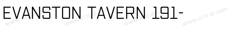 Evanston Tavern 191字体转换